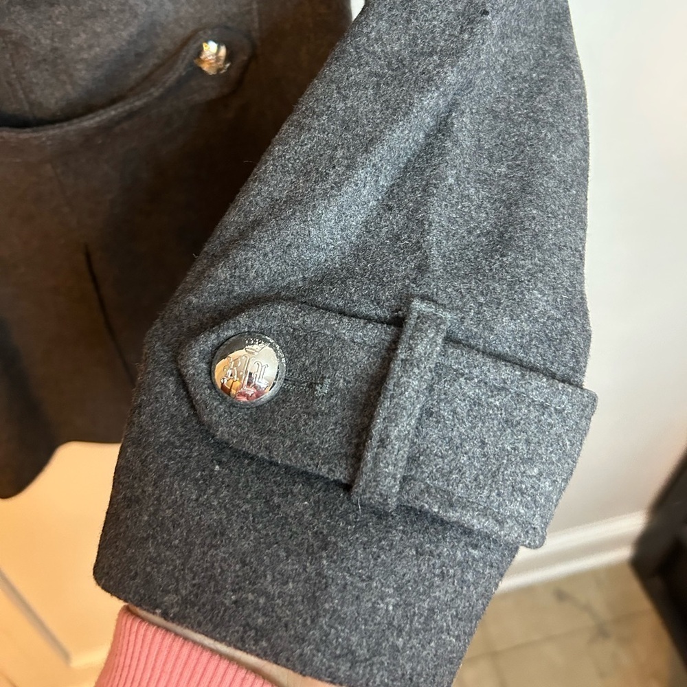 Ralph Lauren Gray Double Breasted Wool Peacoat - Picture 5 of 5
